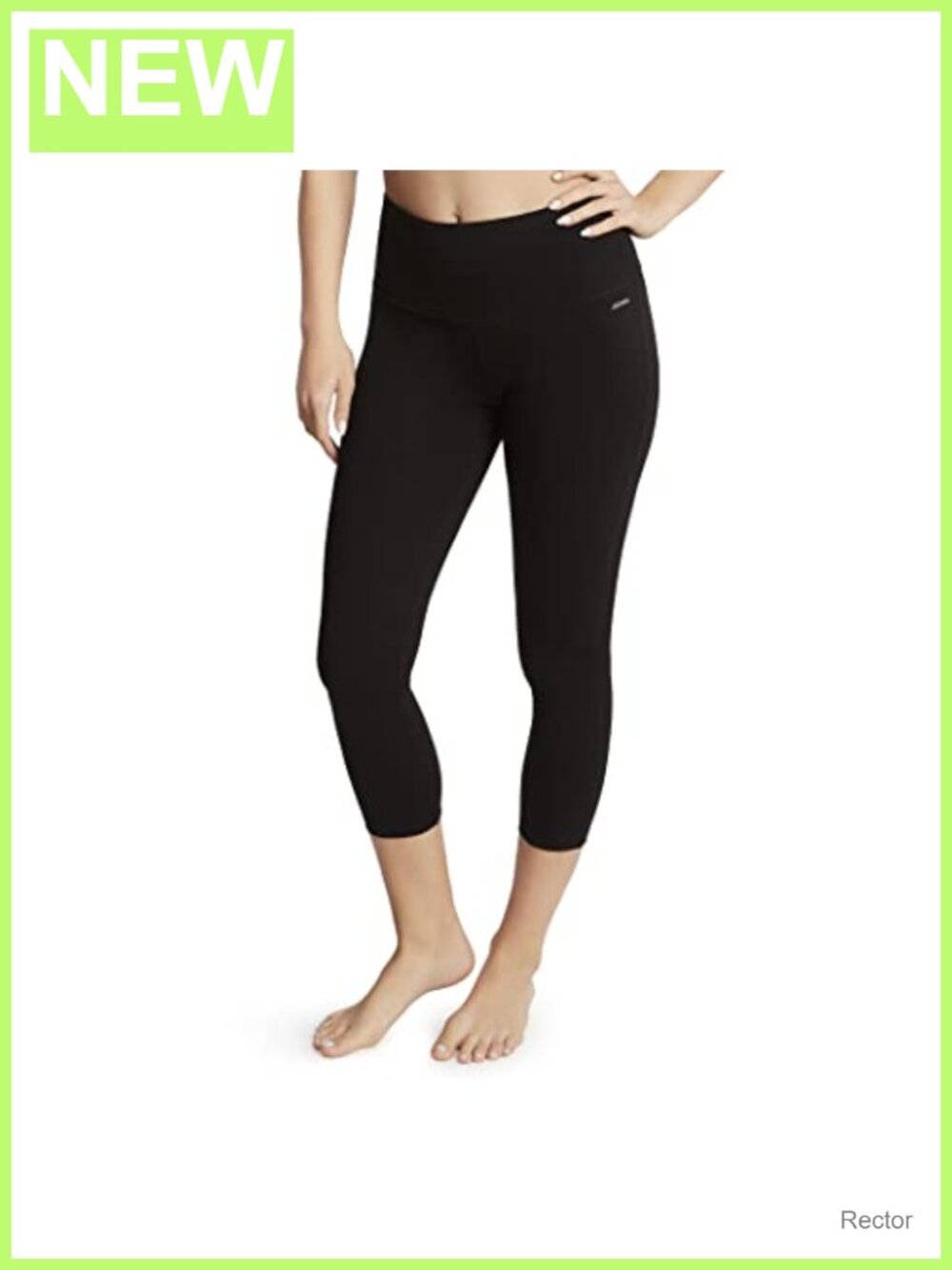 Jockey Cotton Stretch Basic Capri Leggings High Rise Pull On Athletic